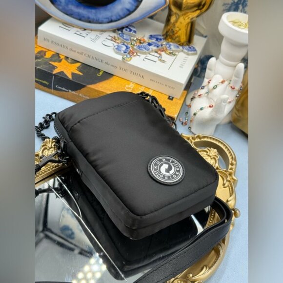 🆕 KURT GEIGER LONDON 🧿 NWOT Recycled Nylon XBody Bag Black Drench *NOCOINPURSE - Picture 14 of 15